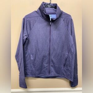 C9 Champion Women's Training Purple Herringbone Fleece Full Zip Track Jacket S